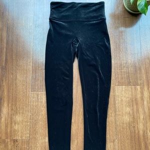 Spanx Black Velvet Leggings